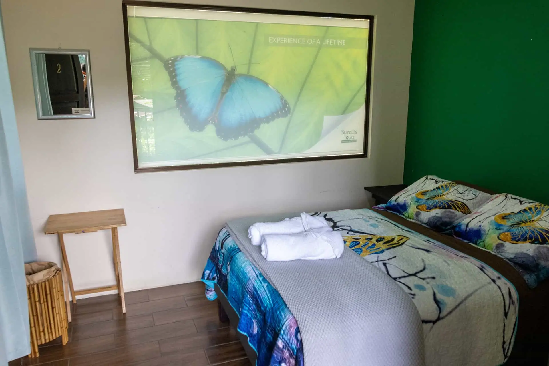 Comfortable room at Surcos Tours lodging in Puerto Jiménez