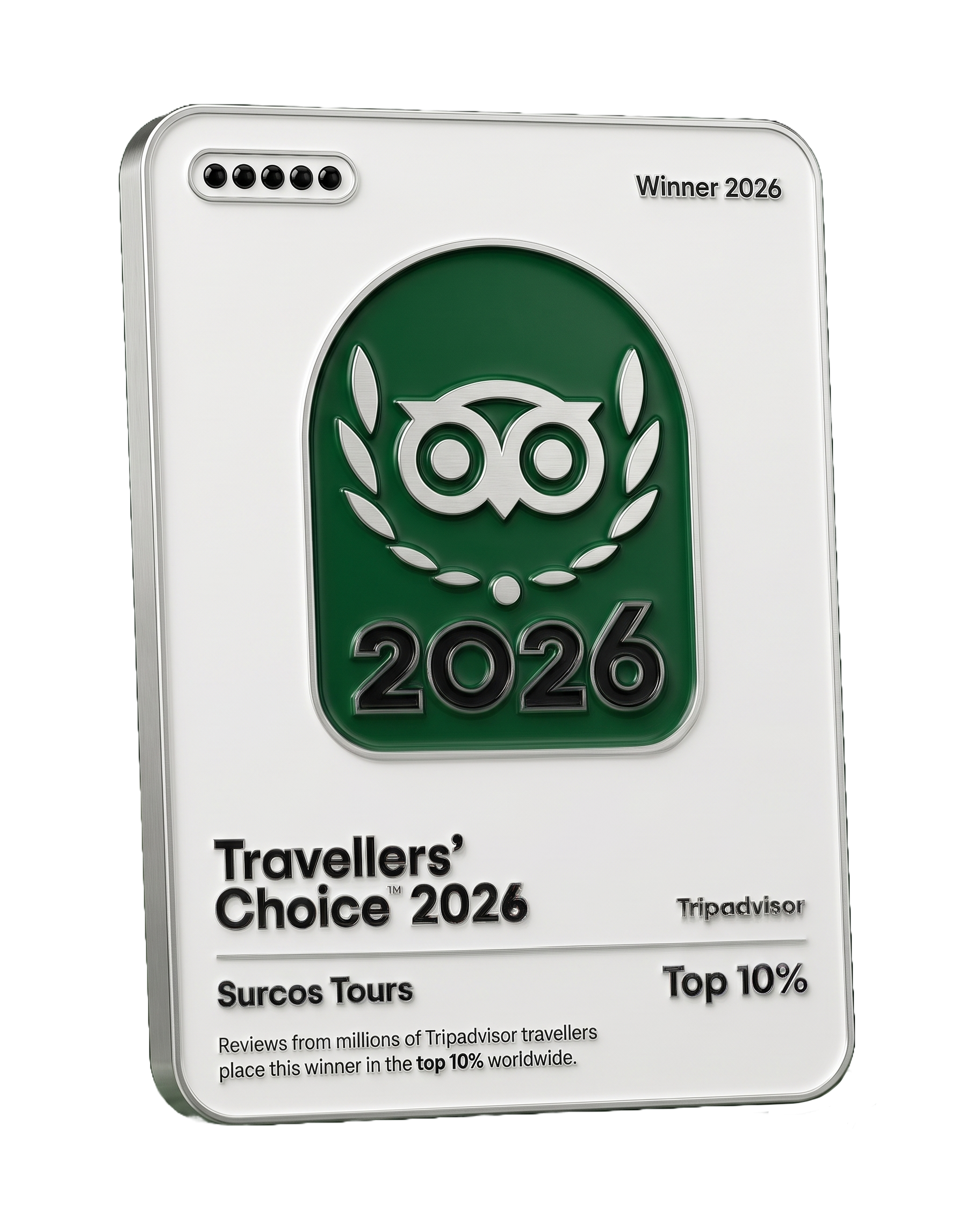 TripAdvisor Travellers Choice Award - Surcos Tours